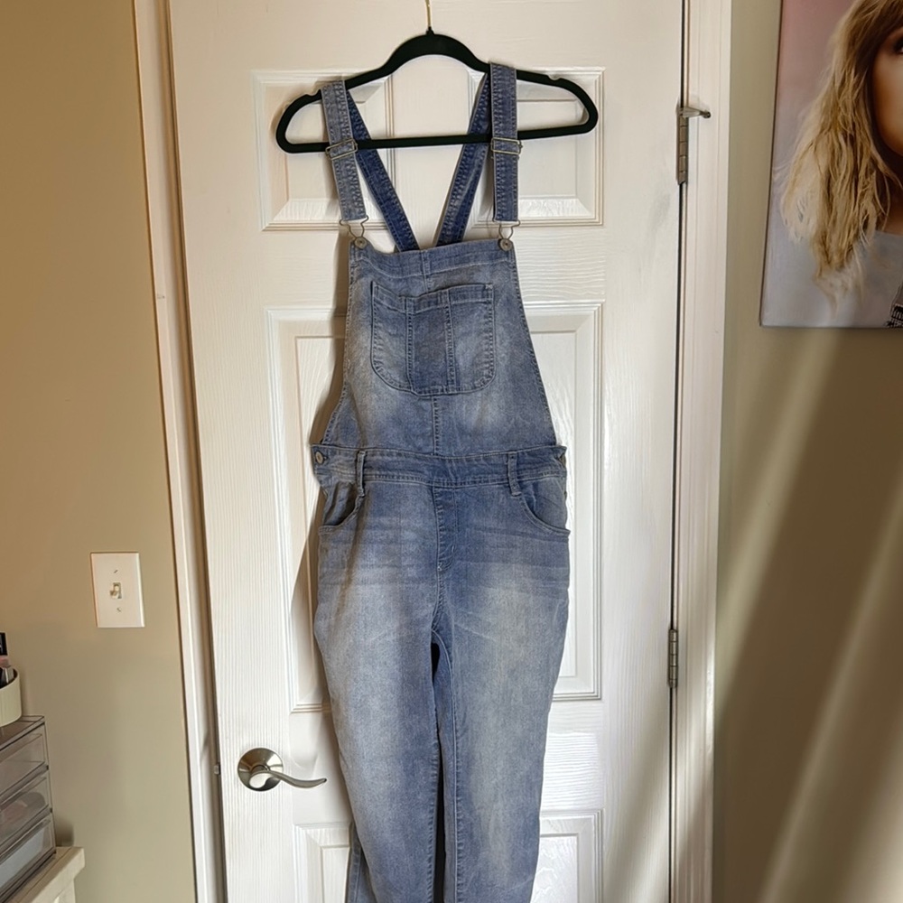 Stylish Light Blue Women's Denim Overalls